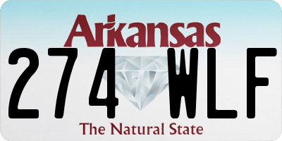 AR license plate 274WLF