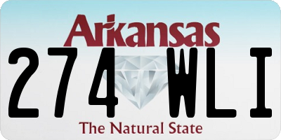 AR license plate 274WLI