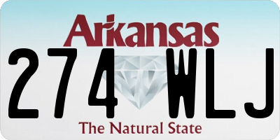 AR license plate 274WLJ
