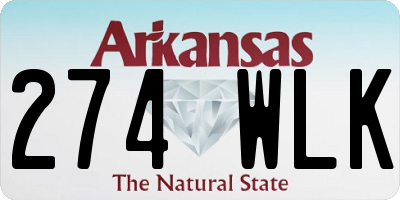 AR license plate 274WLK