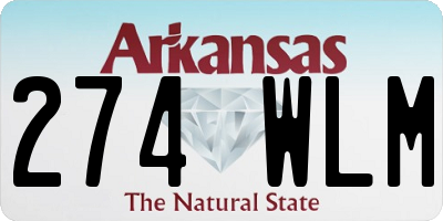 AR license plate 274WLM