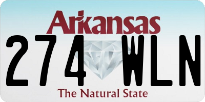 AR license plate 274WLN