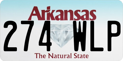 AR license plate 274WLP