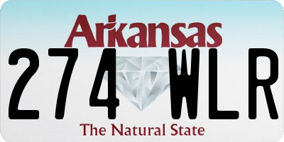 AR license plate 274WLR