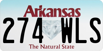 AR license plate 274WLS