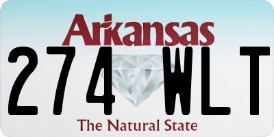 AR license plate 274WLT