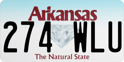 AR license plate 274WLU