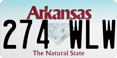 AR license plate 274WLW