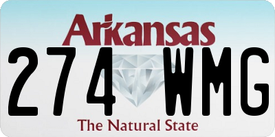 AR license plate 274WMG