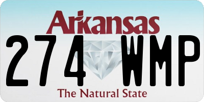 AR license plate 274WMP