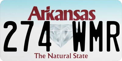 AR license plate 274WMR