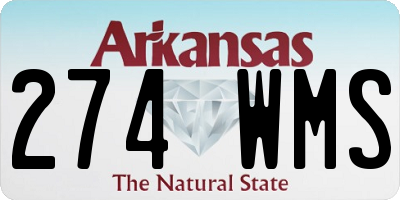 AR license plate 274WMS