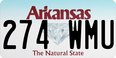 AR license plate 274WMU