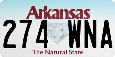 AR license plate 274WNA