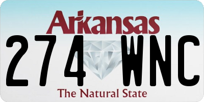 AR license plate 274WNC