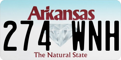 AR license plate 274WNH