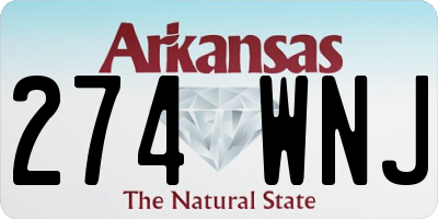 AR license plate 274WNJ