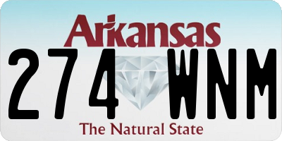 AR license plate 274WNM