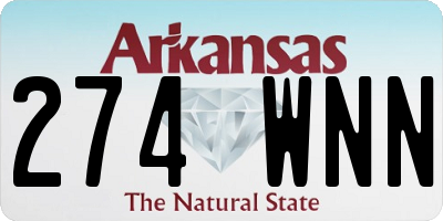 AR license plate 274WNN