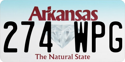 AR license plate 274WPG