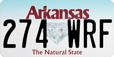 AR license plate 274WRF