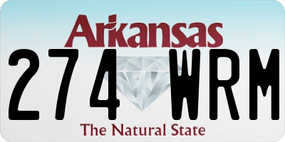 AR license plate 274WRM