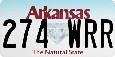 AR license plate 274WRR