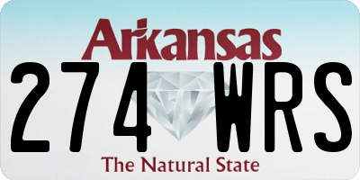 AR license plate 274WRS