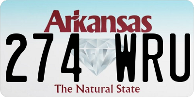 AR license plate 274WRU