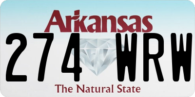 AR license plate 274WRW