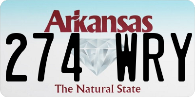 AR license plate 274WRY