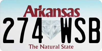 AR license plate 274WSB