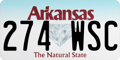 AR license plate 274WSC