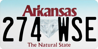 AR license plate 274WSE
