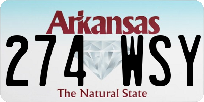AR license plate 274WSY