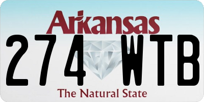 AR license plate 274WTB