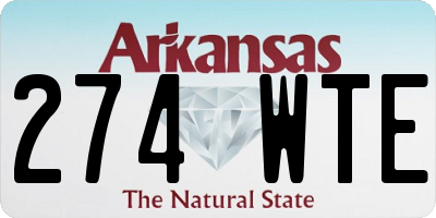 AR license plate 274WTE