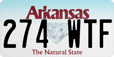 AR license plate 274WTF