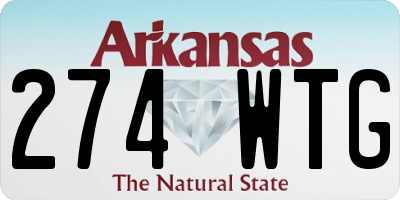 AR license plate 274WTG