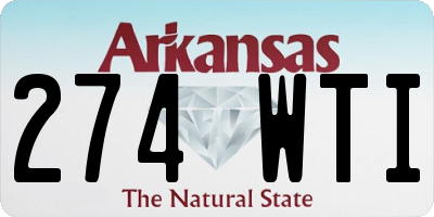 AR license plate 274WTI