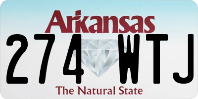 AR license plate 274WTJ