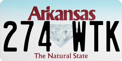 AR license plate 274WTK