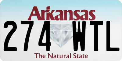 AR license plate 274WTL