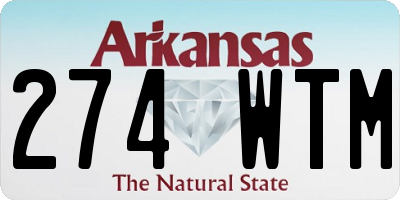 AR license plate 274WTM