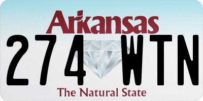 AR license plate 274WTN