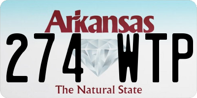 AR license plate 274WTP