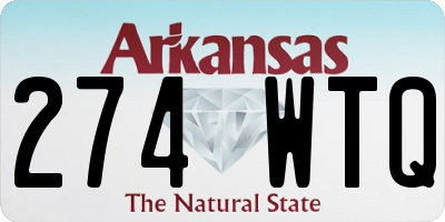 AR license plate 274WTQ