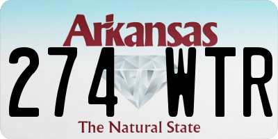 AR license plate 274WTR