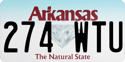 AR license plate 274WTU