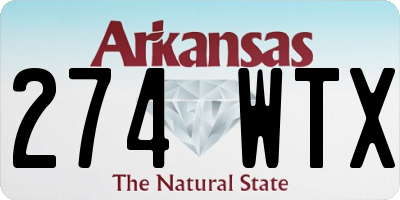 AR license plate 274WTX